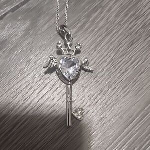 Handcrafted Celestial Heart Key Necklace